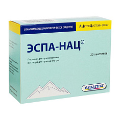 Эспа-Нац порошок для приготовления раствора для внутреннего применения 600мг 3г N20