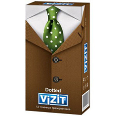 Визит Презервативы VIZIT Dotted Точечные 12 шт.