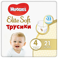 Huggies Трусики-подгузники элит софт 4/9-14кг N21