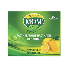 Доктор Мом пастилки от кашля лимон N20