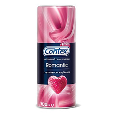 CONTEX Plus Гель-смазка Romantic с ароматом клубники 100мл