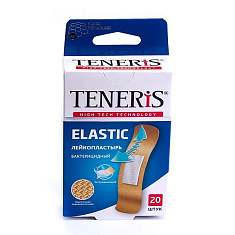 Teneris Elastic Лейкопластырь бактерицидный на тканевой основе 76х19мм №20