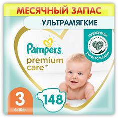Pampers Подгузники Premium Care 3 6-10 кг N148