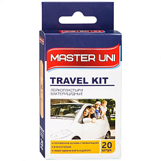 Лейкопластырь Master Uni travel kit бактерицидный 72х19мм на полимерной основе N20