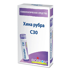 Хина Рубра С30 Гомеопатический монокомпонентный препарат гранулы гомеопатические 4г Буарон