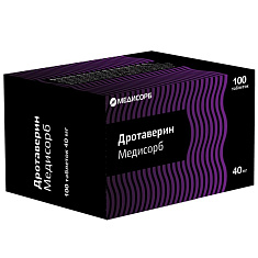 Дротаверин Медисорб таблетки 40мг N100