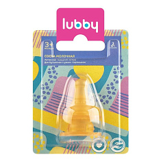 Lubby Соска молочная латексная средний поток 3+ №2 4655