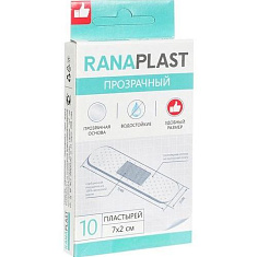 Пластырь Ранапласт Pharmadoct Водостойкий на полимерной основе прозрачный 7х2см №10