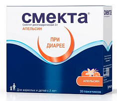Смекта порошок для суспензий для внутреннего применения апельсин 3г 3,76г N20