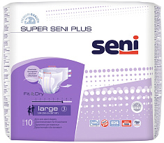 Seni Super Plus Подгузники для взрослых размер L обхват талии 100-150 N10