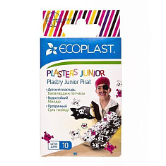Ecoplast Набор полимерных детских пластырей Junior Pirate 70х20мм N10