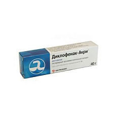 Диклофенак-Акри гель для наружн применения 1% 40г N1 туба