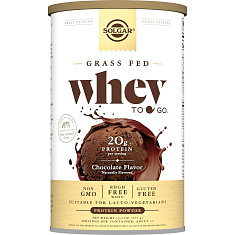 Солгар Белковая сыворотка Whey to go со вкусом шоколада 377г банка
