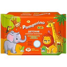 Pamperino Kids Полотенца влажные детские универсальные с экстрактом ромашки алоэ и витамином Е N60