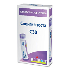 Спонгиа Тоста С30 Гомеопатический монокомпонентный препарат гранулы гомеопатические 4г Буарон