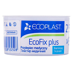 Ecoplast Пластырь фиксирующий тканевый Ecofix Plus 2,5см x 5м
