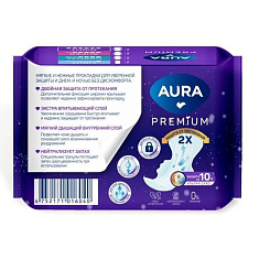 Аура Premium Night прокладки женские гигиенические ночные N7