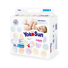 YokoSun Подгузники детские размер S до 6кг №26