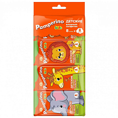 Pamperino Kids Салфетки влажные детские с экстрактом ромашки и витамином Е 8шт х 8уп