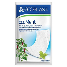 Ecoplast Пластырь перцовый с ментолом EcoMent 10х18см