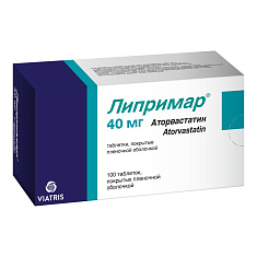 Липримар таблетки п.п.о. 40мг N100