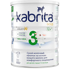 Кабрита 3 Голд смесь на козьем молоке для комфортного пищеварения 800г