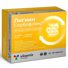 Витамир Лигнин сорбофлекс таблетки 550мг N60