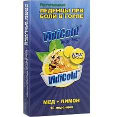ВидиКолд леденцы Мед-лимон N16