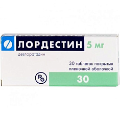 Лордестин таблетки п.п.о. 5мг N30