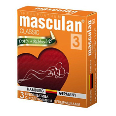 Masculan презервативы Masculan3 Classic №3 с колечками и пупырышками
