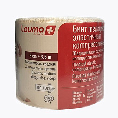 Lauma Бинт эластичный компрессионный модель 5 средней растяжимости 8смх3м