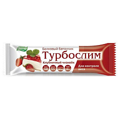 Турбослим батончик белковый Клубничный чизкейк 50г