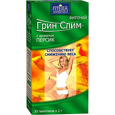 Грин-Слим Ти Фиточай персик фильтр-пакеты 2г N30