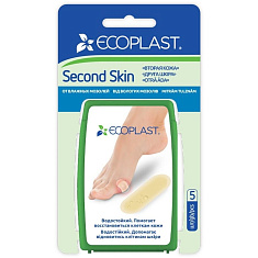 Ecoplast Пластырь противомозольный гидроколлоидный Second Skin 37х55мм N5
