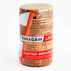 Бинт эластичный компрессионный LAUMA модель 2 Latex Free с застежкой 8смх0,6м