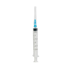 Inekta Шприц 3х-детальный одноразовый Луер 3мл с иглой 23G 0,6х25мм №10