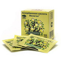Аскорбиновая кислота Мелиген порошок 2,5г пакет N10