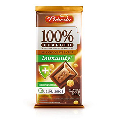 Шоколад молочный Charged Immunity с криспом 100г