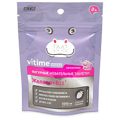 Vitime kidzoo Железо таблетки жевательные 1050мг N60 клубника