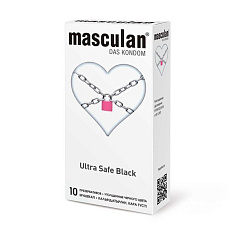 Masculan Ultra Safe Black презервативы утолщенные, черного цвета №10
