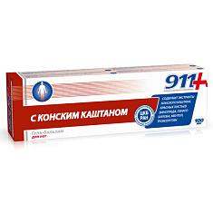 911 гель-бальзам с конским каштаном для ног 100мл N1 туба