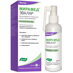 Мирамед Эвалар 0,01% раствор для местного и наружного применения 150мл с насадкой-распылителем