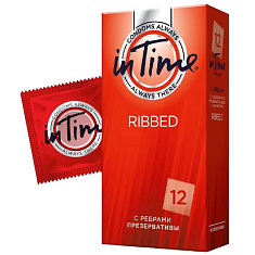 In time Презервативы из натурального латекса Ribbed ребристые №12