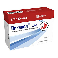 Виканол лайф таблетки п.п.о. 120мг N120