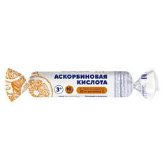 MultiForte Солнышко Аскорбиновая кислота таблетки апельсин с сахаром и глюкозой 3г №10 крутка