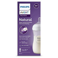 Авент Natural Response Anti-Colic Бутылочка с силиконовой соской средний поток с 1мес 260мл SCY903/01