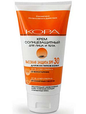 Кора Крем солнцезащитный SPF 30 для лица и тела 150 мл
