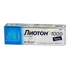 Лиотон 1000 гель для наружн применения 1000Ед/Г 100г N1 туба