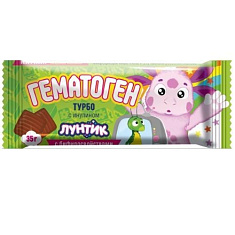 Гематоген турбо с инулином 35г Лунтик