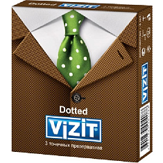 Визит Презервативы VIZIT Dotted Точечные 3 шт.